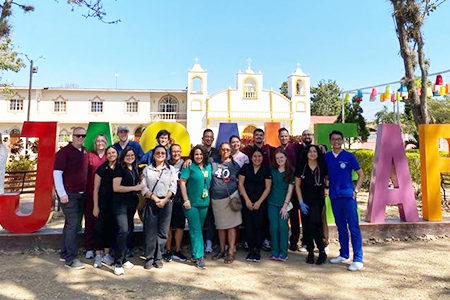 "Group photo while on a trip to Honduras"