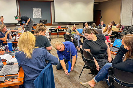 "Jim Reynolds conducting a presentation during a workshop at FSU"
