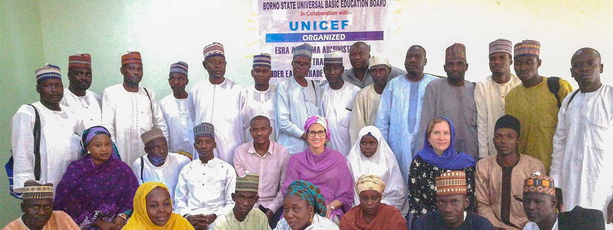 Group photo of the assessment team in Nigeria led by Dr. Ana Marty with Dr. Stephanie Zuilkowski.