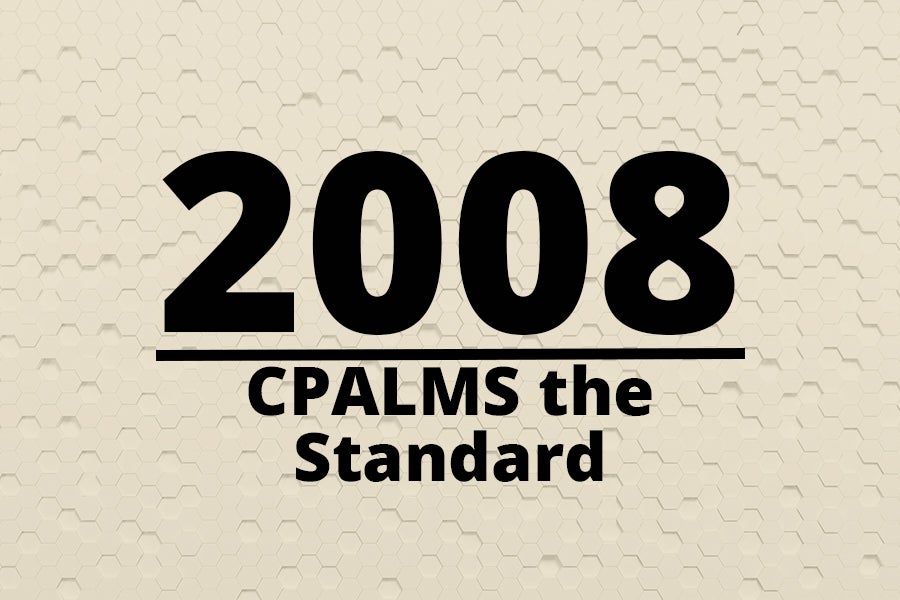 Graphic says 2008 CPALMS the Standard