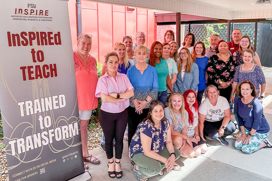 Group photo of educators after an InSPIRE workshop.