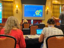 Science teachers learn about CPALMS at the F.A.S.T. conference.