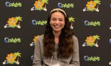 Screenshot from a video of a teacher at the CPALMS professional development talking about her experience. 