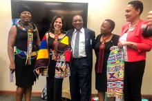 Small group photo with members of CCAP South Africa