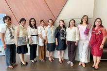 Group photo of nine women