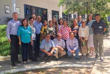CCAP Brazil, Colombia, Ecuador and Peru geoup photo outside of a building