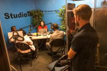 Podcast recording in progress