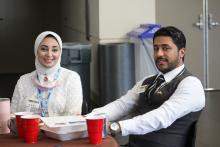 Two CCAP Egypt group members sitting at a table