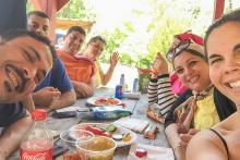 Selfie photo of members of the CCAP Egypt group at Blue Springs
