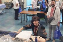 Ukraine CCAP member in CPR training 