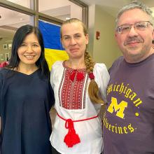 Dr. Safonova poses with her two mentors from FSU.