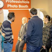 Group of HECD participants visit the FSU Career Center and the selfie headshot photo booth.