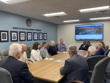 Group meeting with the Santa Fe President. 