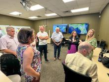 Visit to the emergency management lab.