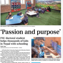 LSI's Dahal Featured On The Tallahassee Democrat Front Page 