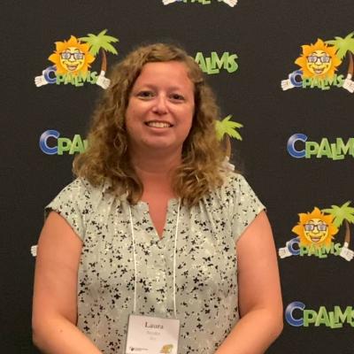 Screen shot of YouTube video of a Florida teacher at the CPALMS professional development workshop.