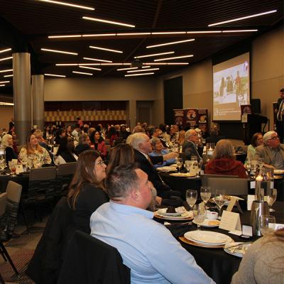 Photo of a ballroom at the LSI banquet.