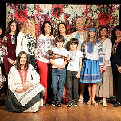Group photo at a Vyshyvanka Day at Florida State University