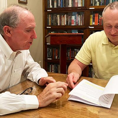 Dr. Terry Coonan and Dr. Andrii Balendr meeting. 