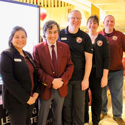 Group photo of FCR-STEM staff with FSU Provost Jim Clark. 