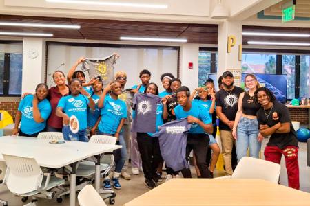Group of participants in the GP-IN summer program posing for a photo. 