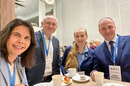 "Dr. Fuentes with the alumni of the&nbsp;BridgeUSA Ukrainian Academic Fellows program."